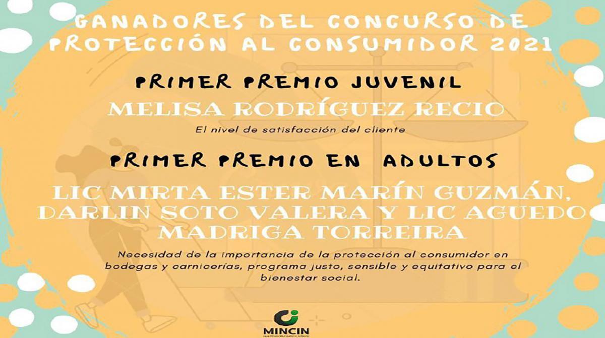 Premiación del Concurso de Protección al Consumidor 