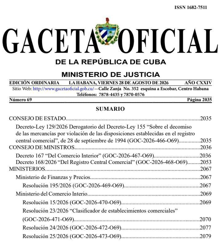 Gaceta oficial